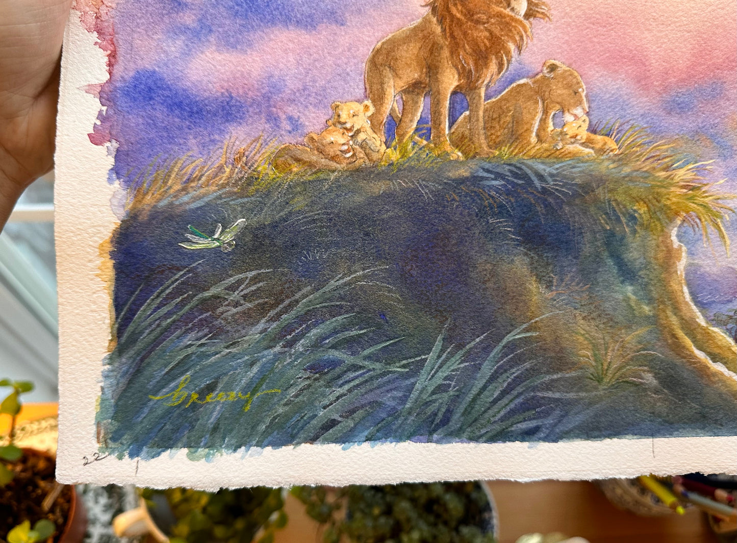 "Lions with Manes!" Original Watercolor Illustration for "The King of All Things"